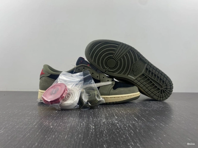 Bmlin OLIVE' AIR SCOTT 1 JORDAN OG LOW DM7866-002 TRAVIS SP 'BLACK X 0717